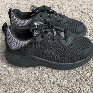 Black toddler adidas sneakers